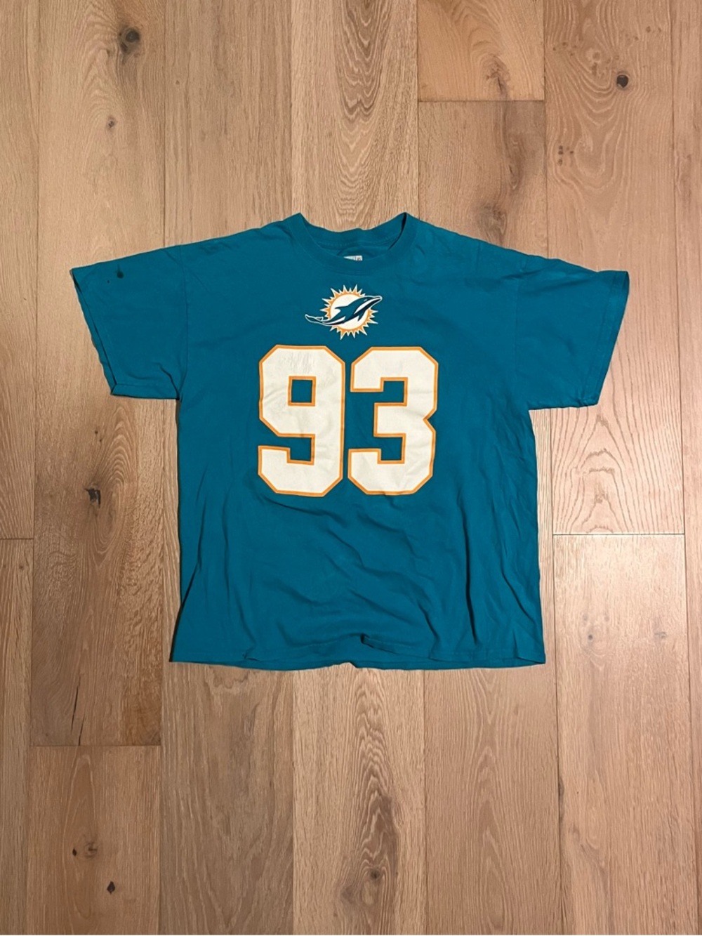 Vintage 2010s dolphins Graphic Tee 93 Football Sports Logo Print